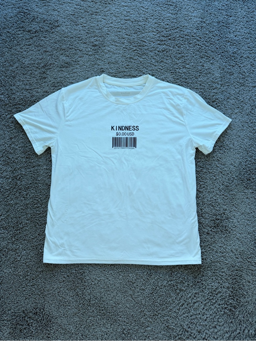 Kindness Graphic Crewneck Short Sleeve Tee - White